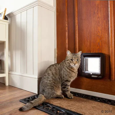 SureFlap Microchip Cat Flap Brown Small | Secure Microchip Pet Door for Cats