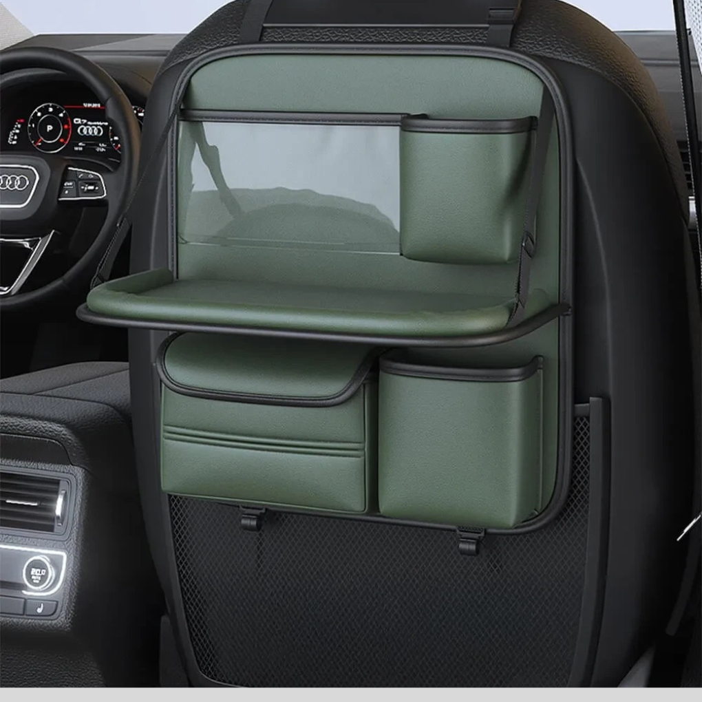 Collapsible Car Back Seat Storage Console Table