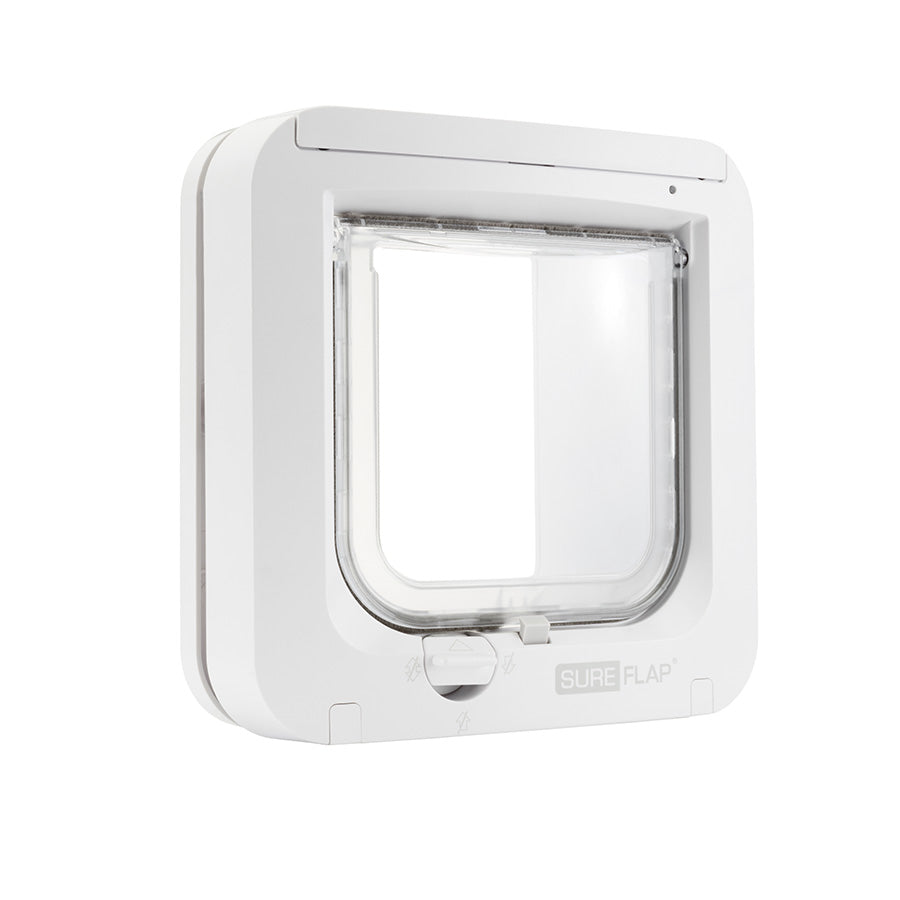SureFlap Microchip Activated Cat Flap – White Small Pet Door for Controlled Cat Access