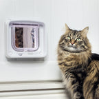SureFlap Microchip Activated Cat Flap with Hub – Smart Pet Access Door (White)