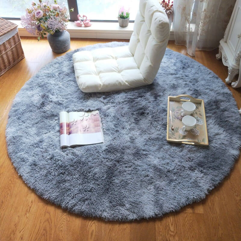 Plush Circular Shaggy Floor Rug
