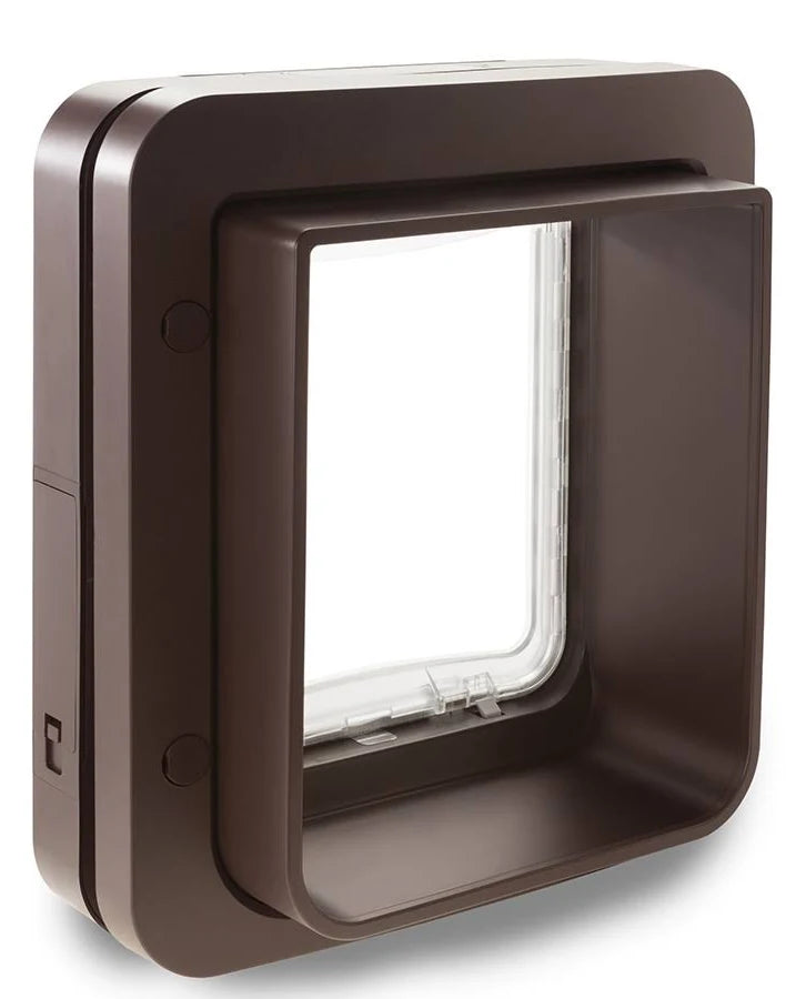 SureFlap Microchip Cat Flap Brown Small | Secure Microchip Pet Door for Cats
